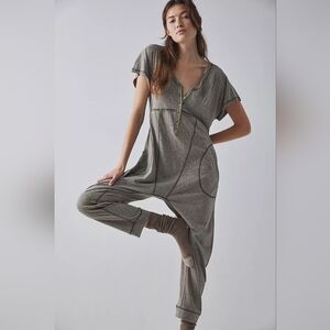 Free People Pillow Talk Henley Jumpsuit